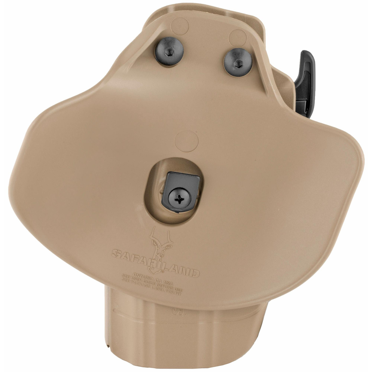 Safariland 578 GLS Pro-Fit Holster, showcasing its lightweight, durable design with SafariSeven technology, customizable right-handed fit for Glock 34/35/17L & 60+ firearms, and adjustable retention system.