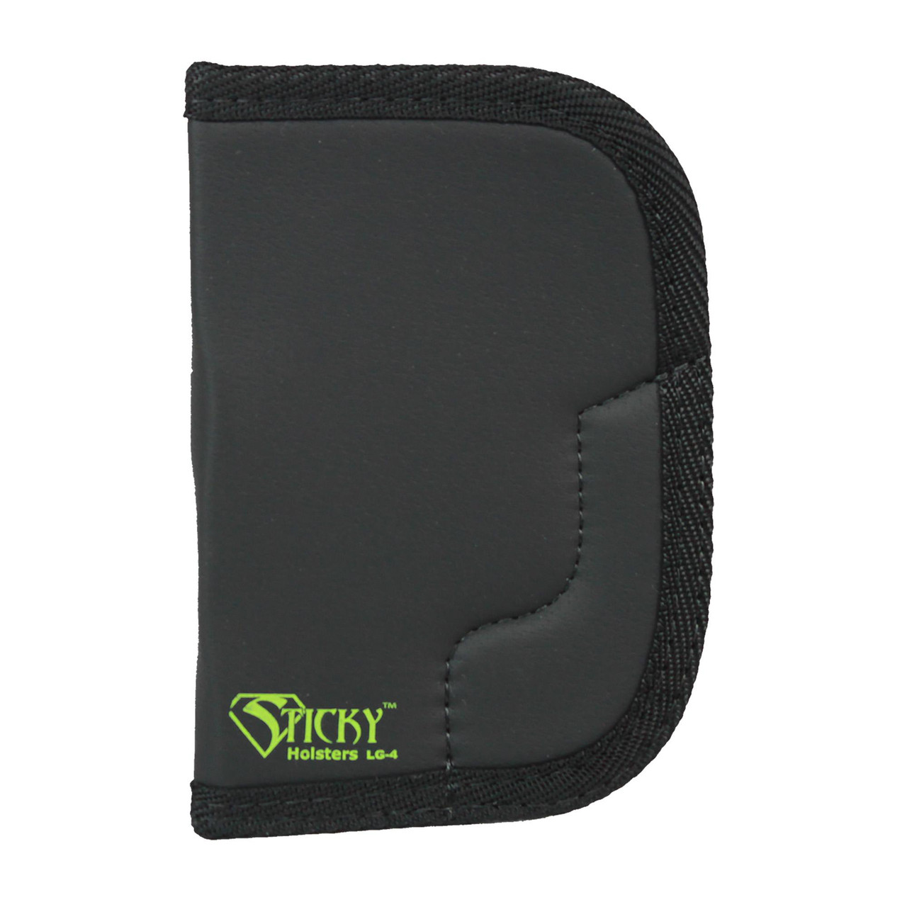 Sticky Holsters LG-4, versatile ambidextrous holster for comfortable carry, multi-fit, American made product shown in black with a compact design.