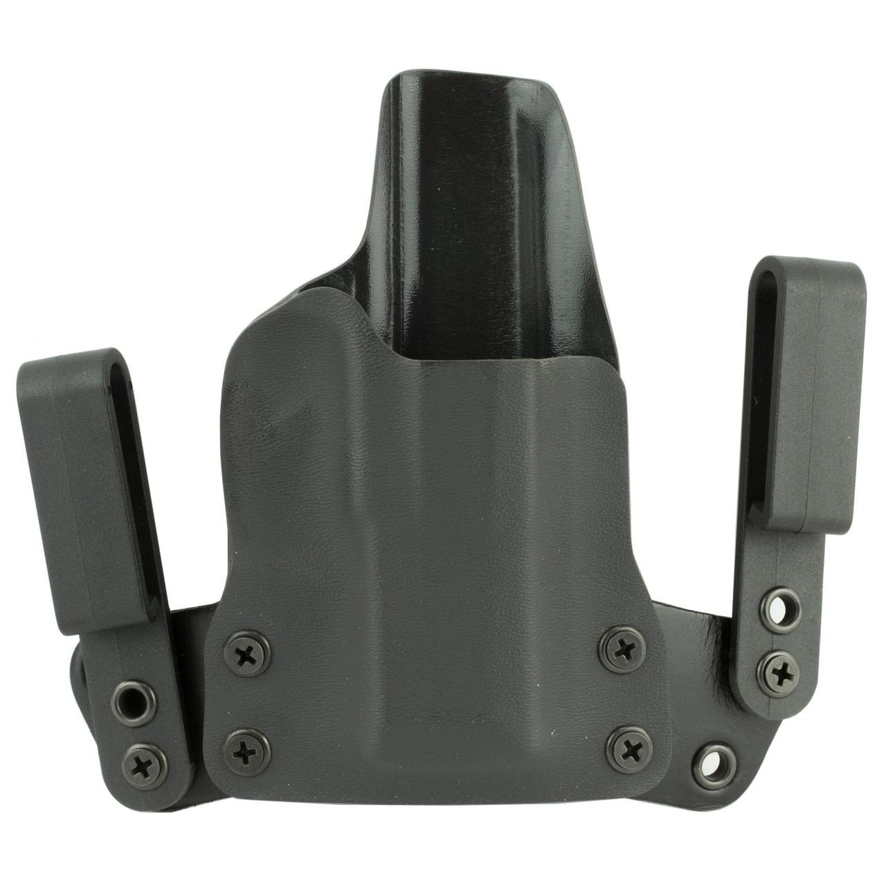 BlackPoint Tactical Mini WING IWB Holster for Sig P365, black KYDEX and leather hybrid, adjustable cant and ride height, designed for comfortable all-day concealed carry.