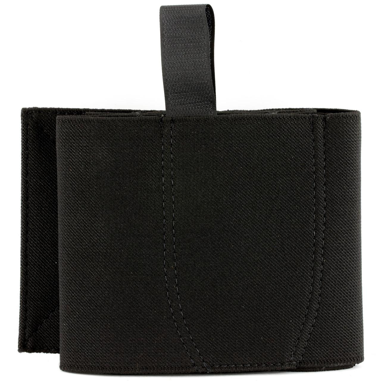 DeSantis Gunhide DeSantis Belly Band LRG SZ 36-42 BLK, black waist belt for concealment, adjustable size for large users.
