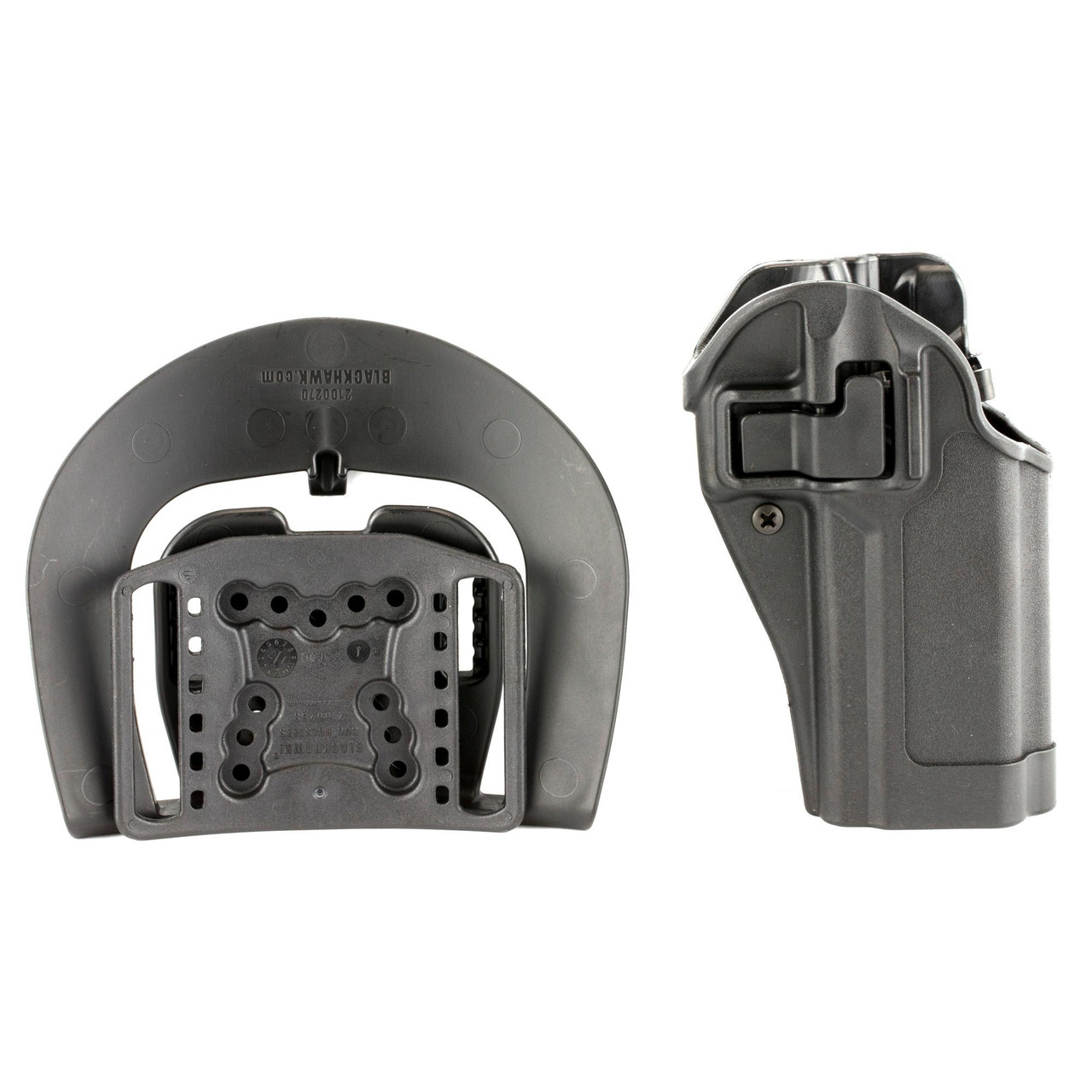 BLACKHAWK 410561BK-R SERPA CQC Concealment Holster for Sig P250/P320, right-handed, versatile carry options, featuring auto-lock technology and durable black mold construction.