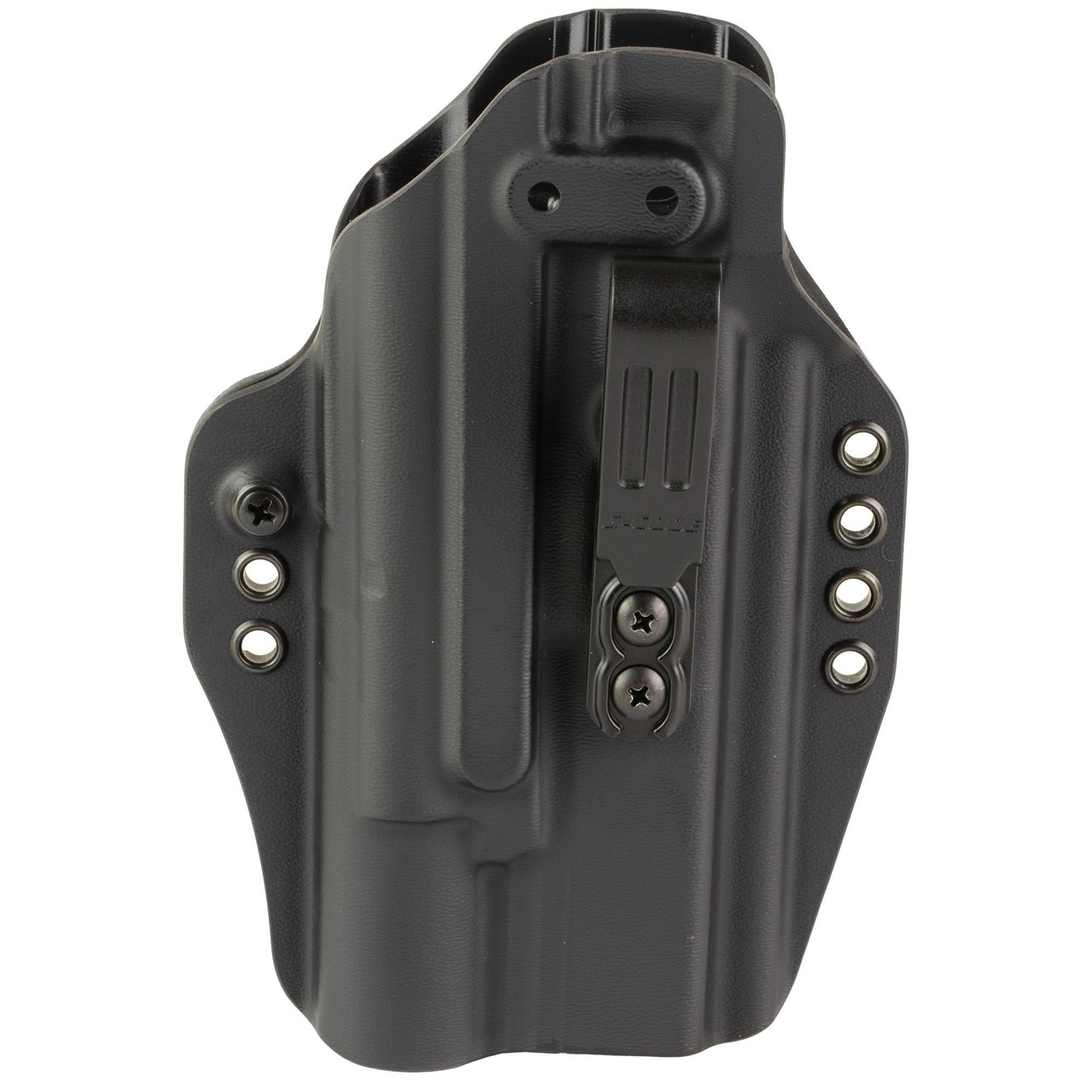 G-Code GPC-K01-106L50 Prime Carry Tactical Holster for Glock 34 Gen 3-5 with X300U-B - Black, with a sleek, precision-fit design for secure retention of the pistol and tactical light, featuring adjustable attachment points for versatile carry options.