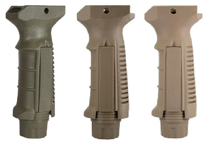 ABCSportZ TS-FG3 ABCSportZ Ergonomic Ambidextrous Vertical Grip w/ Storage Compartment FDE, GREEN or TAN ABCFG3