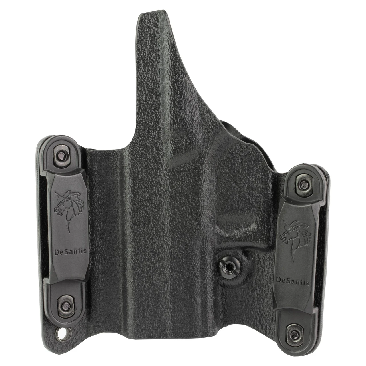 DeSantis Gunhide Raptor 2.0 Kydex Holster for GLOCK 43X/48, OWB deep concealment holster with adjustable retention, black textured finish, and adjustable belt clips.