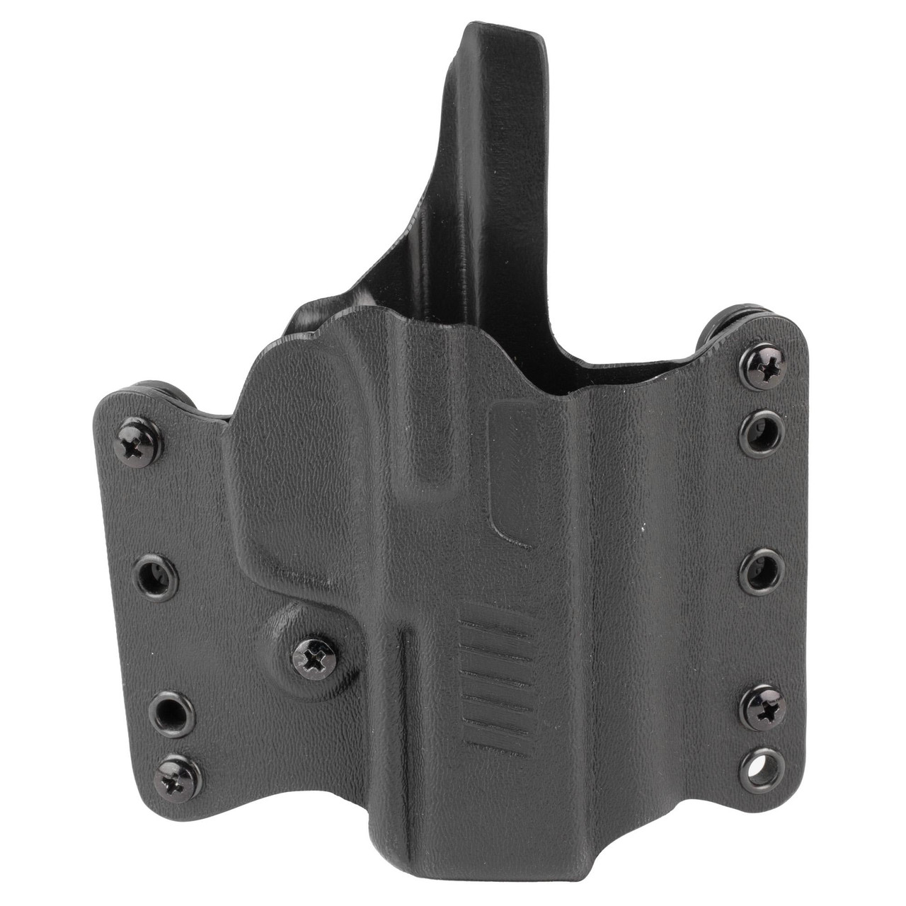 DeSantis Gunhide Raptor 2.0 Kydex OWB Holster for Springfield Hellcat - Model 225KA6RZ0, black outside waistband holster with adjustable retention for concealed carry.