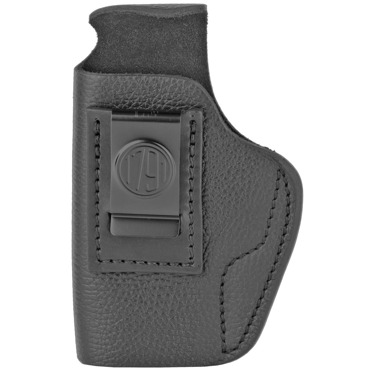1791 Gunleather 1791 SMTH CNCL NIGHT BLK LH SZ 5, Black leather concealment holster for right-handed users.