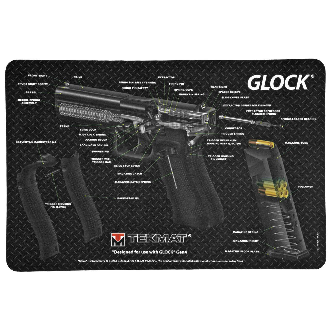 TekMat TEK-R17-GLOCK-CA TEKMAT CUTAWAY PSTL MAT FOR GLK BK TEKR17-GLOCK-CA
