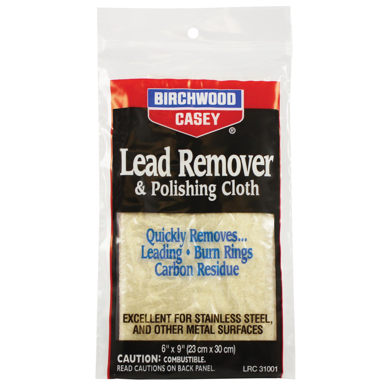 Birchwood Casey BC-31002 Gun Cleaning Wipes - Remove Carbon Residue Efficiently, image of a sealed package of gun cleaning wipes for removing carbon residue from firearms.