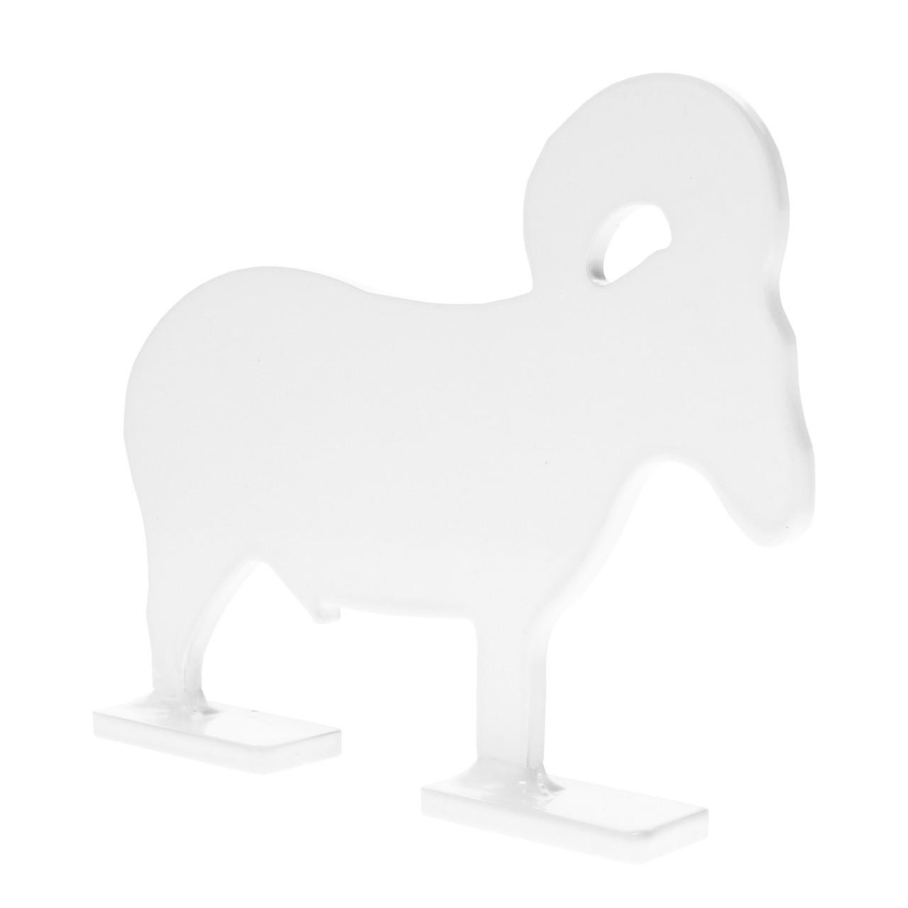 Birchwood Casey SILHOUETTE KNOCK OVER TARGETS, white silhouette target shaped like a duck for shooting practice.