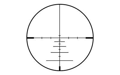 Konus KONUS KONUSPRO 3-9X40 BDC MBLK riflescope, image showing the scope's reticle with measurement markings.