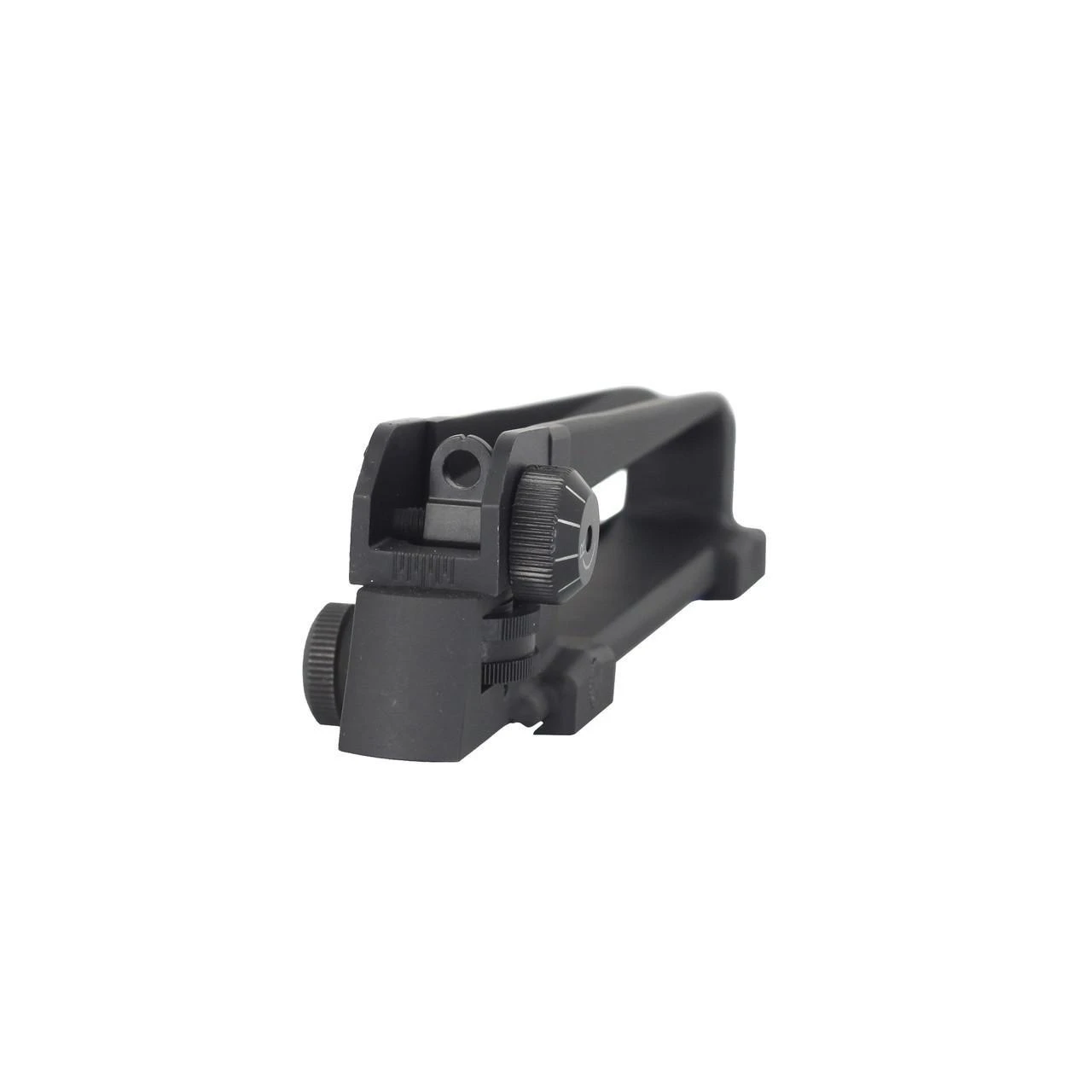 ABCSPORTZ Mil Spec 223/5.56 Rifle Detachable Carry Handle, black tactical rifle accessory with adjustable sight and mounting features.