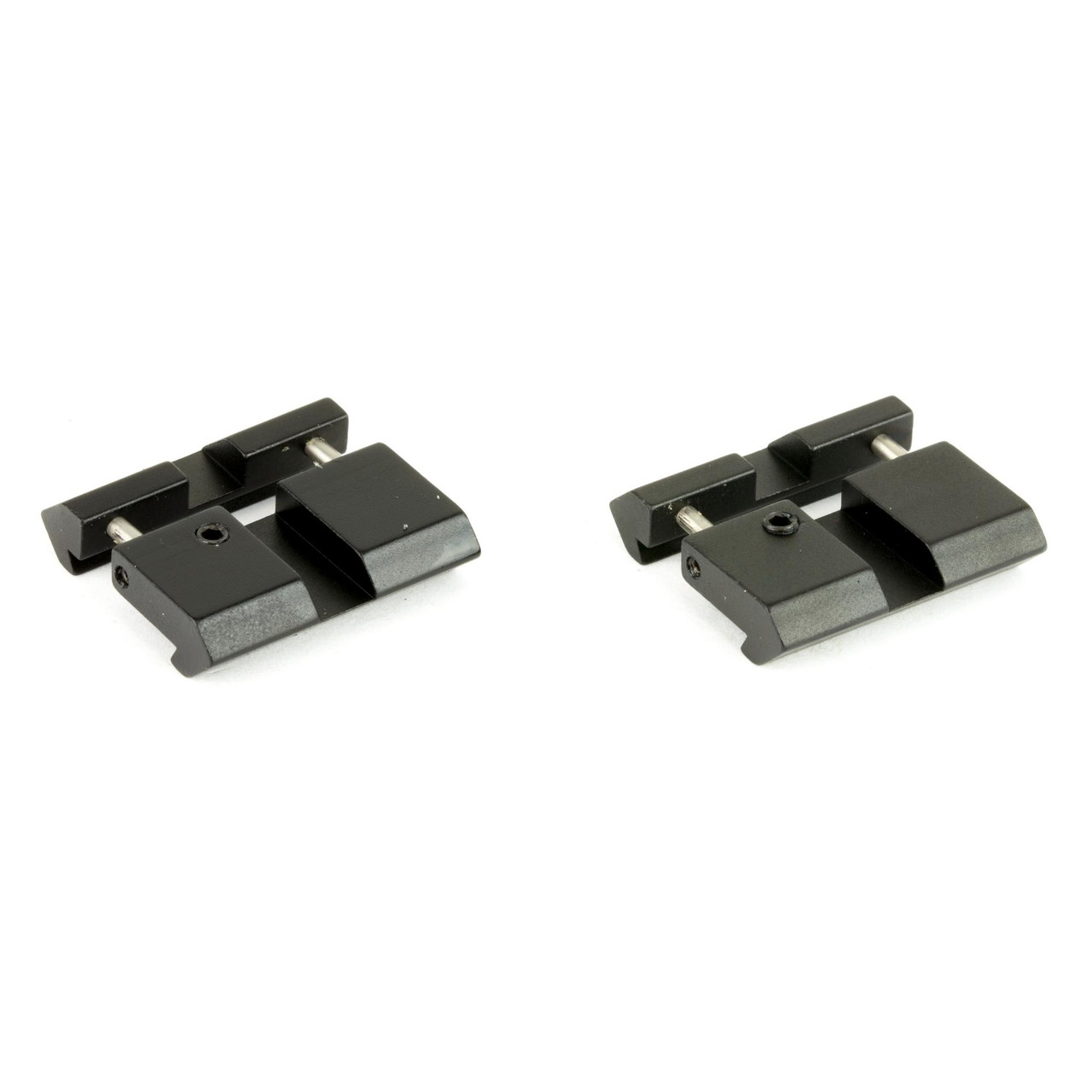 Leapers, Inc. - UTG MNT-DT2PW01, tactical scope mounting hardware for firearms, black mounting brackets with screws.