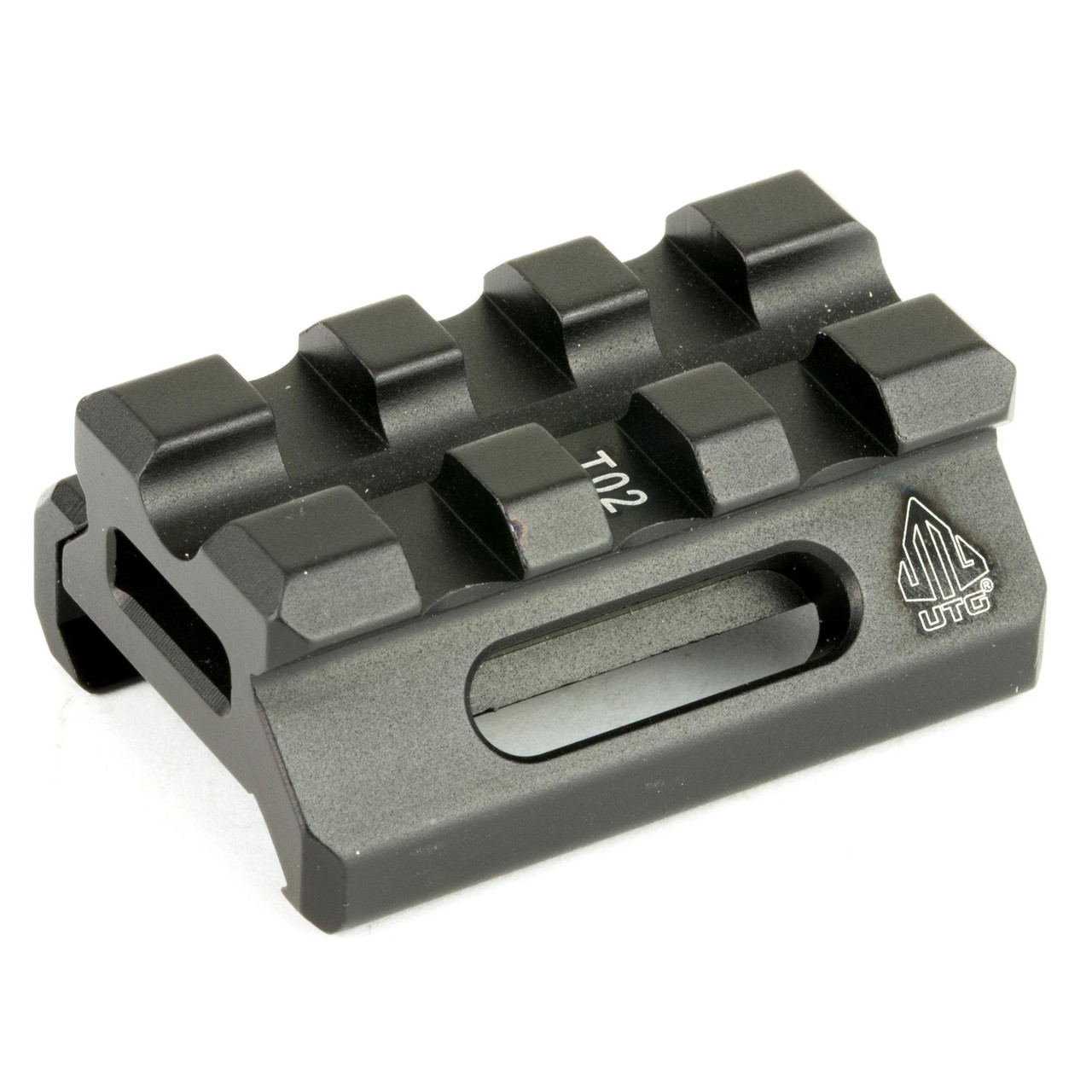 Leapers, Inc. - UTG MT-RSX5S, tactical firearm scope mount with quick detachable locking system and multiple mounting slots.