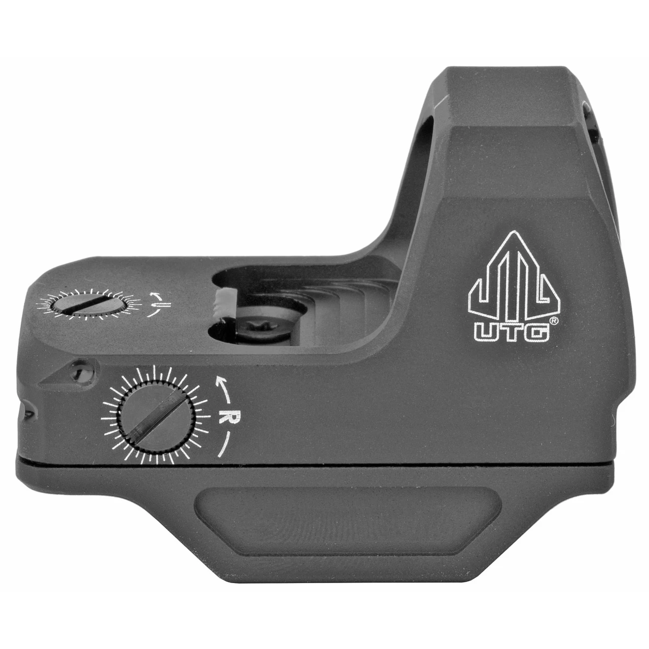 Leapers, Inc. - UTG OP-RDM20R, tactical rifle scope red dot sight with adjustable brightness and mounting base.