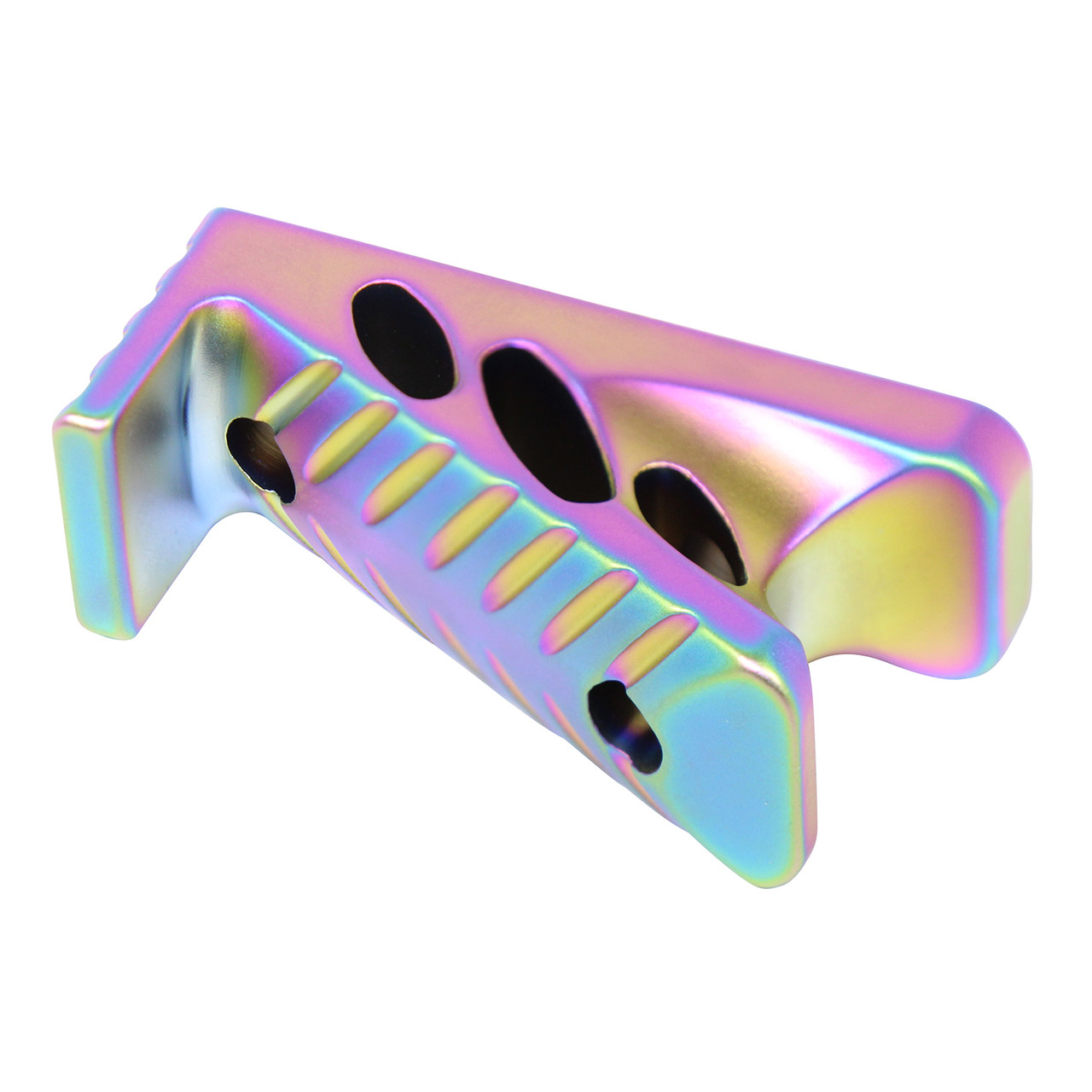 Guntec USA ANGLE-MICRO-M-RPVD M-LOK Micro Angle Grip (Matte Rainbow PVD Coated)