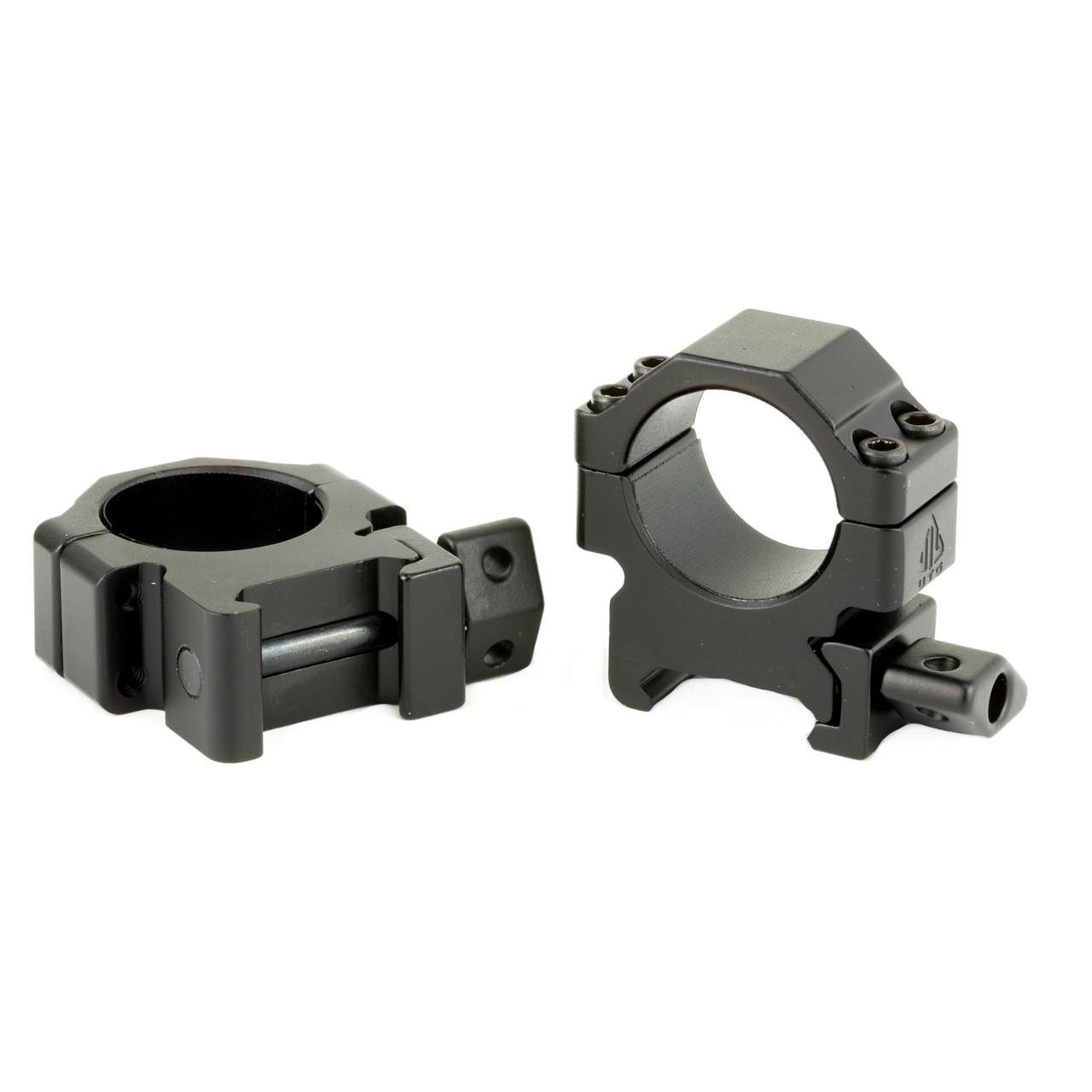 Leapers, Inc. - UTG UTG PRO MAX 1" LOW 2PC PCTNNY RNGS, black scope rings for mounting optics on firearms
