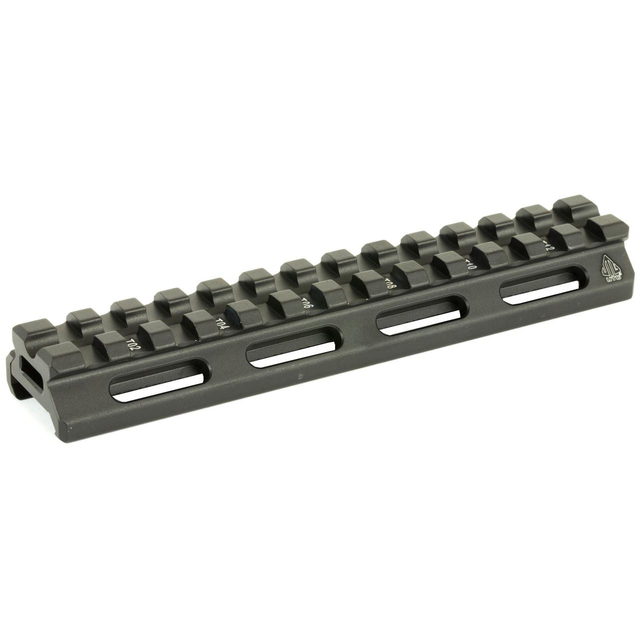 Leapers, Inc. - UTG UTG SSLM PIC RISR MNT .5"HT 13 SLOTS, tactical rifle scope mount rail with 13 slots for attachment, lightweight design, and precision construction.