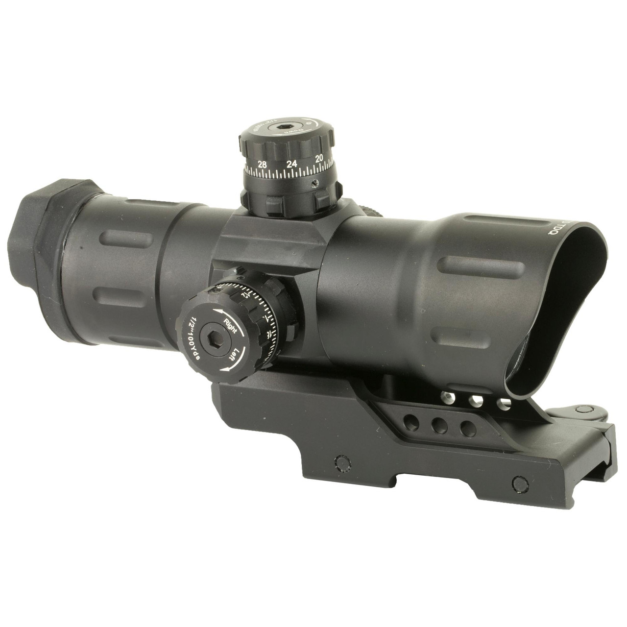Leapers, Inc. - UTG SCP-TDTDQ, tactical rifle scope with adjustable turrets and black matte finish.