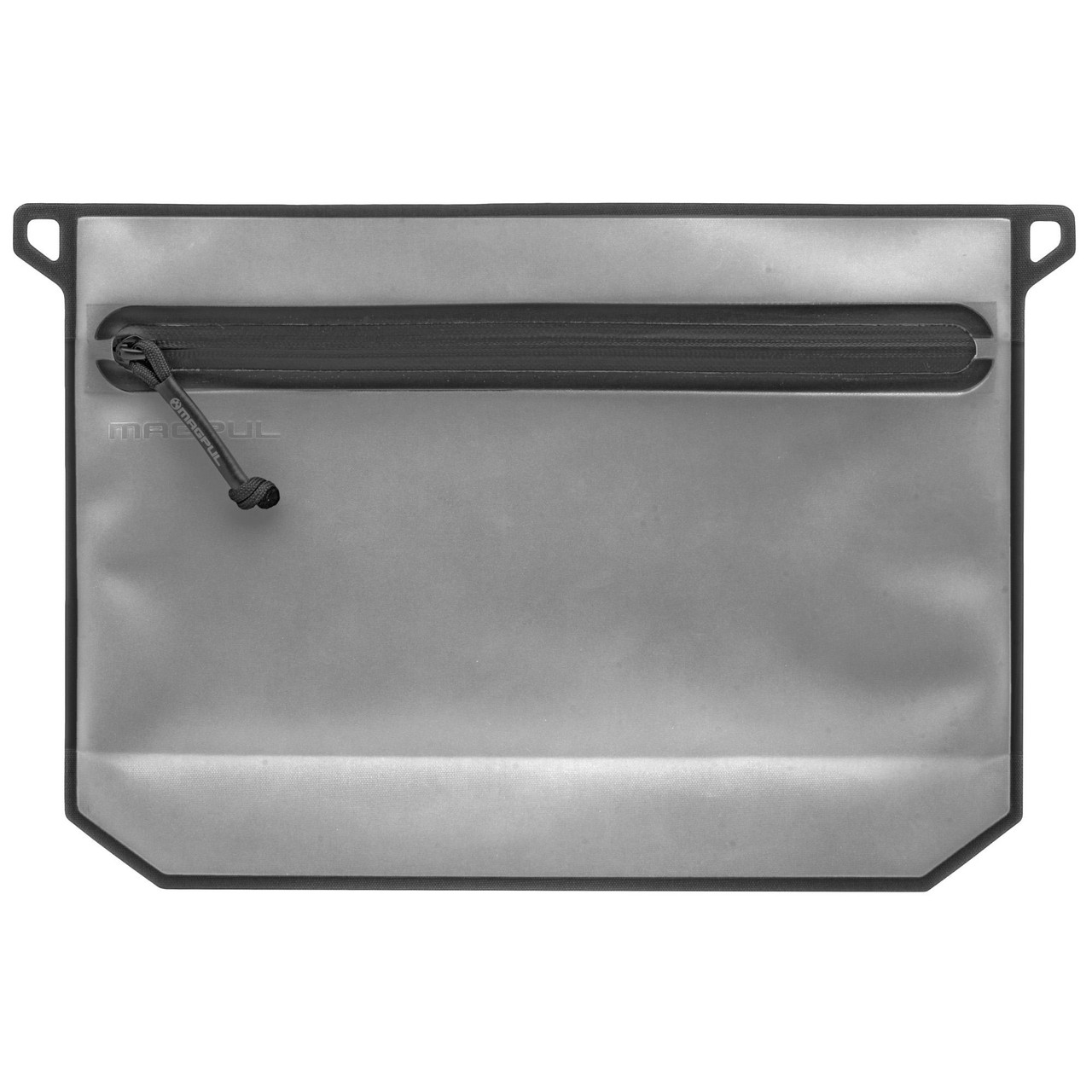 Magpul Industries MAG1144-001 Large DAKA Volume Pouch, water-resistant storage solution with zipper closure for tools and electronics, in a sleek gray design.