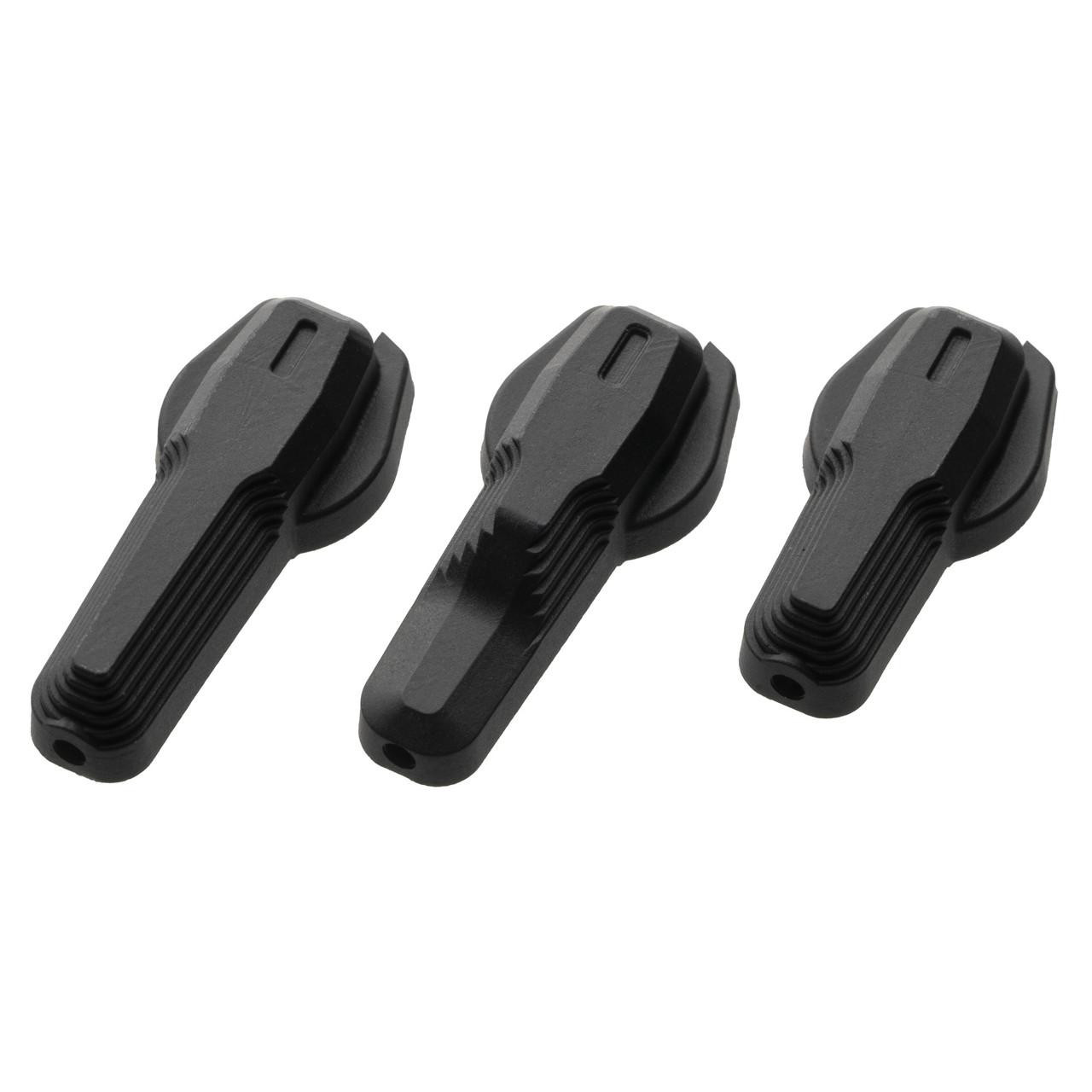 Magpul Industries Esk Enhanced Slctr Kit Ar Blk, set of three black firearm accessory slides.