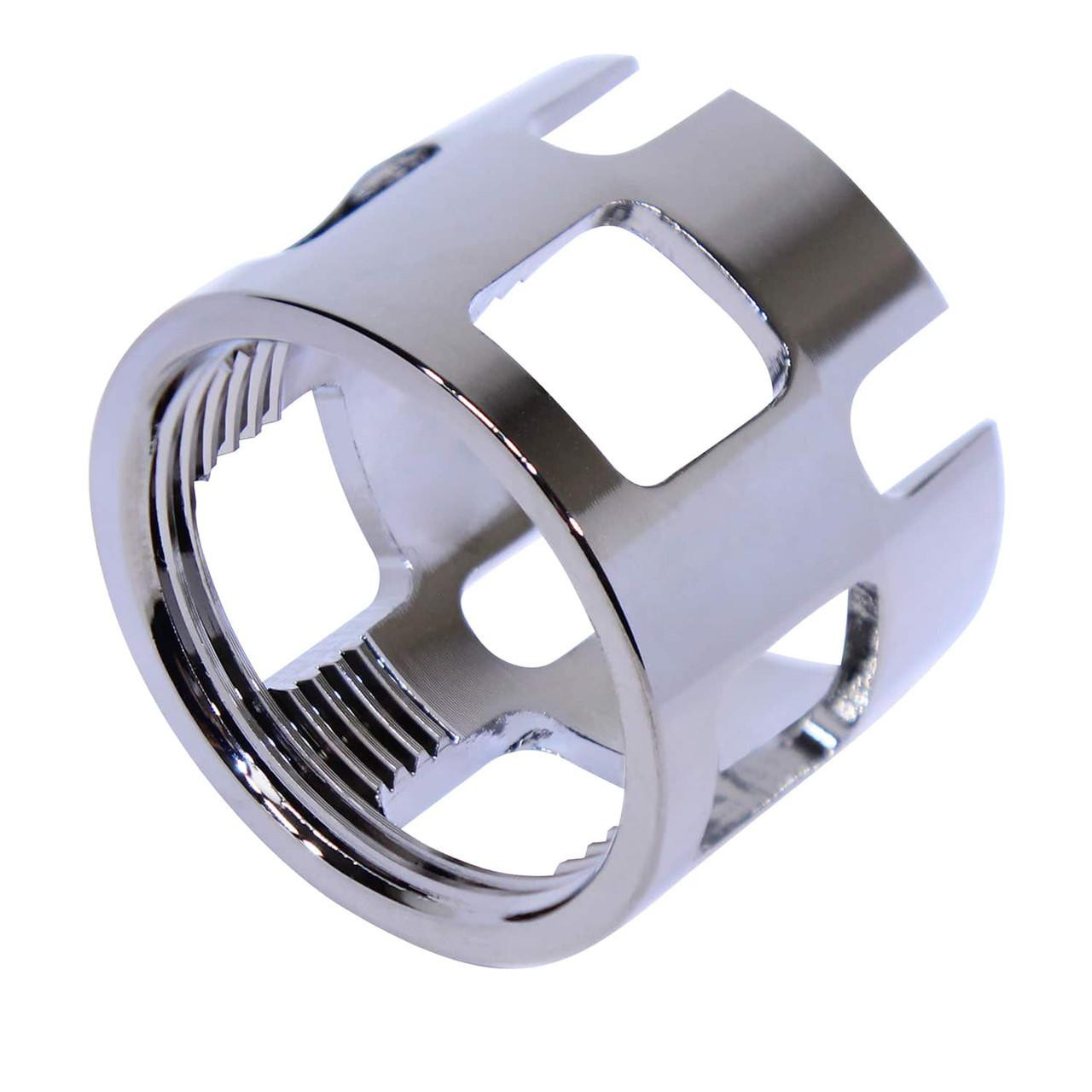 Guntec USA CASTLE-EXD-BC Guntec USA CASTLE-EXD-BC Extreme Duty Wide Castle Nut For Buffer Tube (Black Chrome) CASTLE-EXD-BC