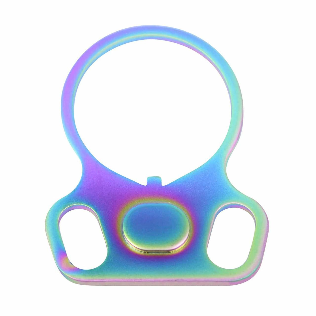 Guntec USA DOUBLE-EGG-M-RPVD Ambi Single Point Sling Adapter (Matte Rainbow PVD Finish) 