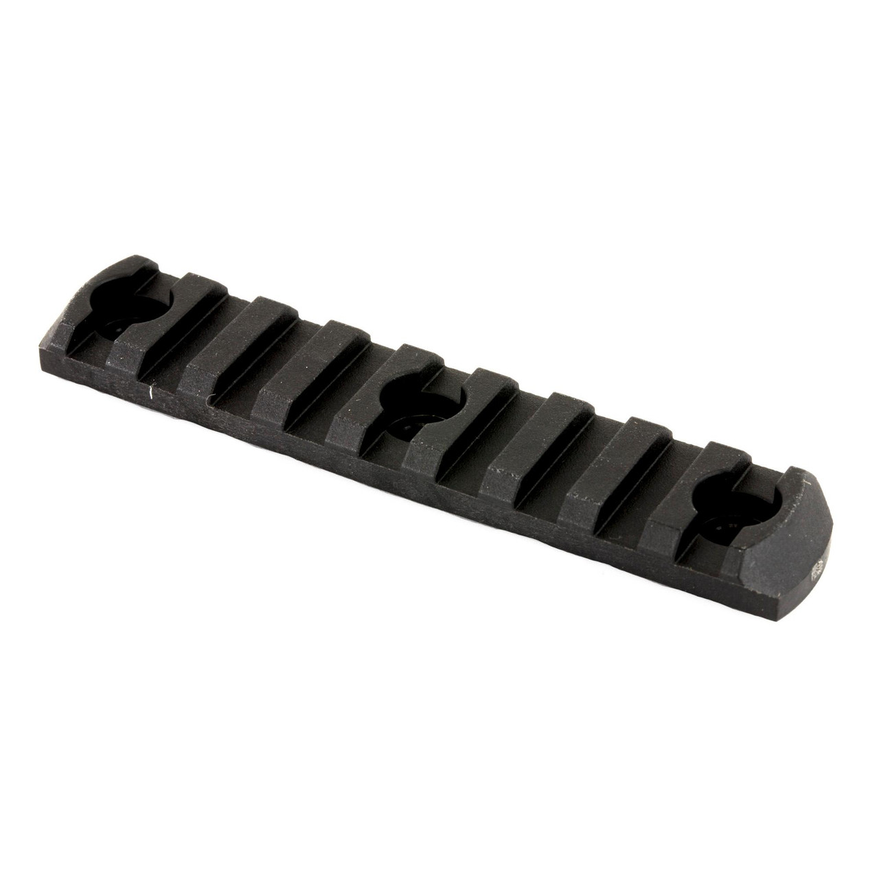 Magpul Industries MAG592-BLK M-LOK Polymer Rail Section - 9 Slot Lightweight Accessory Mount for Picatinny Accessories, black polymer rail with nine slots for attaching accessories.
