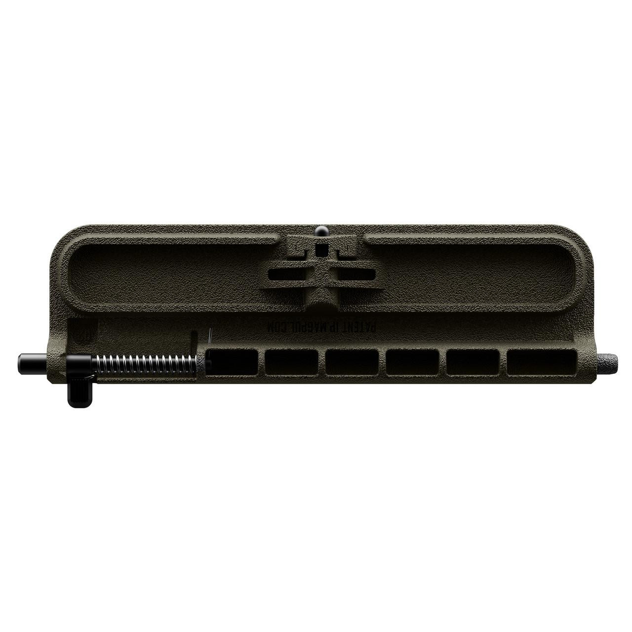 Magpul Industries MAG1206-ODG Enhanced Ejection Port Cover, OD Green color, with spring and hinge components.