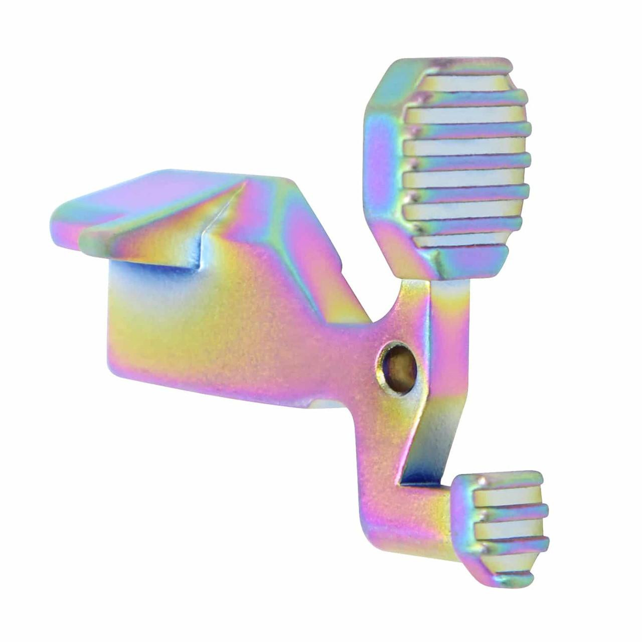  Guntec USA EXT-CATCH-M-RPVD Extended Ergonomic Bolt Catch (Matte Rainbow PVD Finish) 