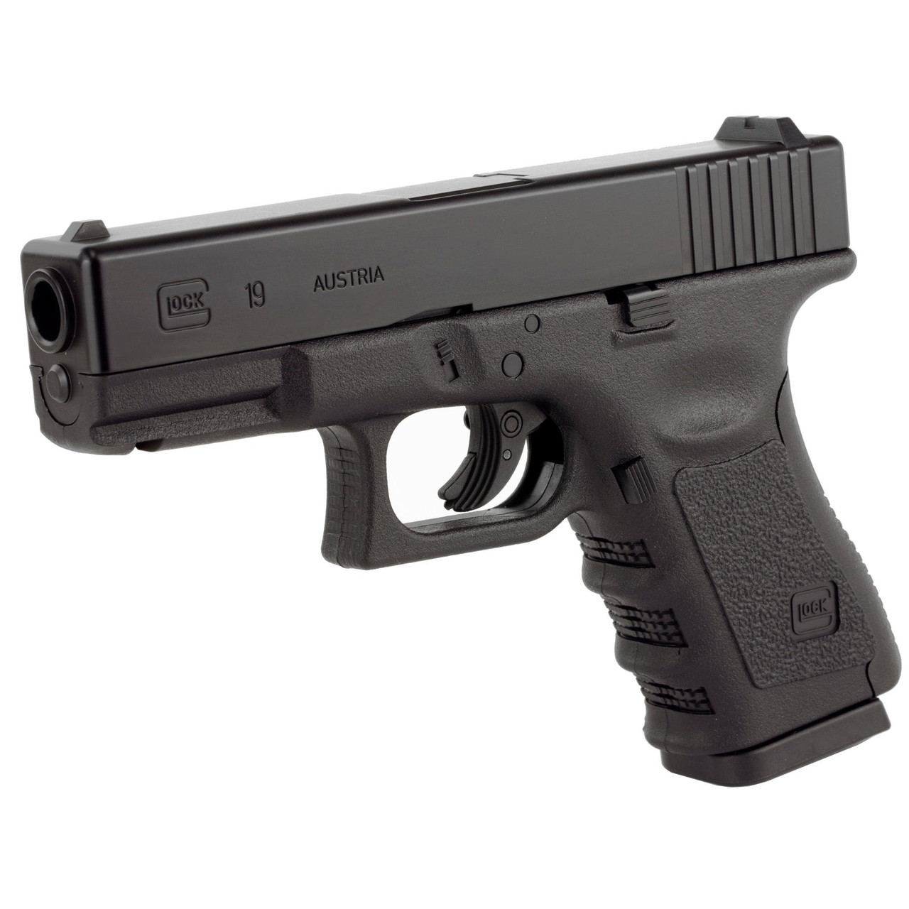 Umarex 2255200, semi-automatic pistol with black finish and ergonomic grip.