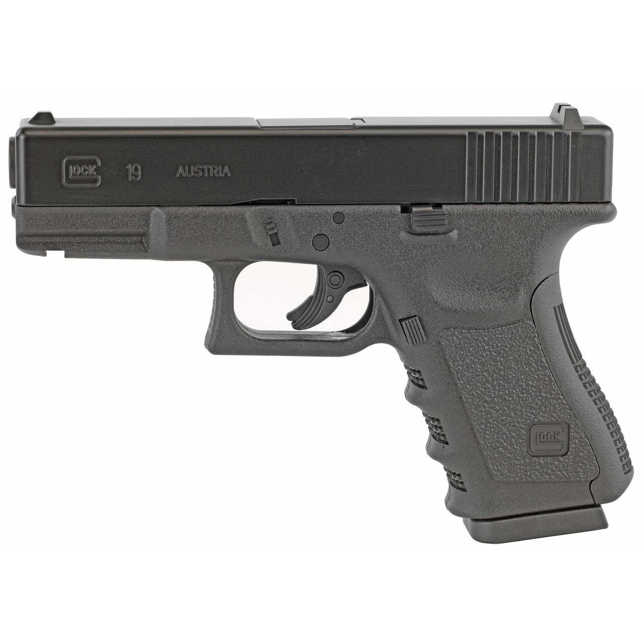 Umarex 2255200, plastic semi-automatic handgun with black finish and textured grip.