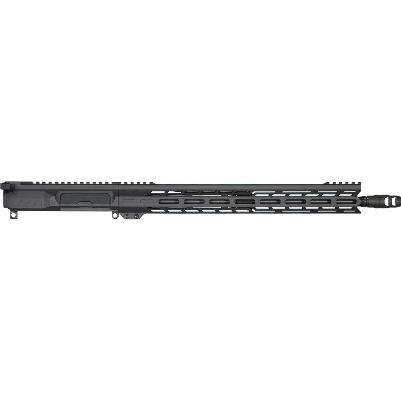 CMMG RESOLUTE MK4 350 Legend 16.1" Upper Assembly - Armor Black Finish, tactical rifle component viewed from the side with a long, sleek design and vented handguard.