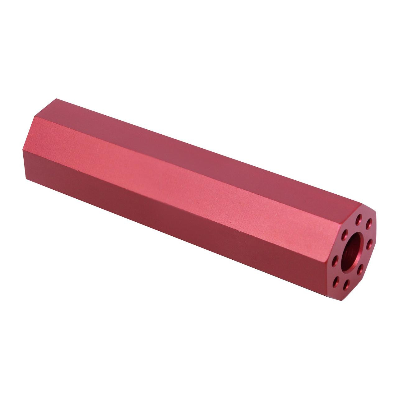 Guntec USA 4.5FAKE-AR-OCTO-308-RED Guntec USA 4.5FAKE-AR-OCTO-308-RED AR .308 Cal 4.5" Octagonal Fake Suppressor (Anodized Red) 4.5FAKE-AR-OCTO-308-RED
