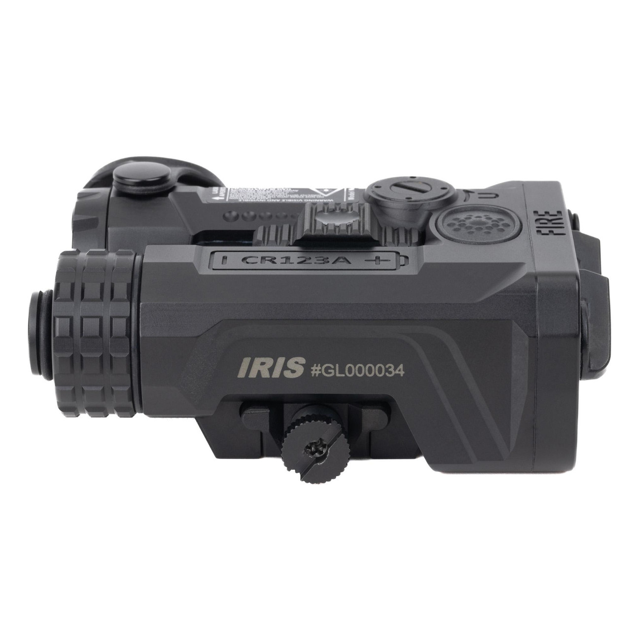 Holosun Technologies Holosun IRIS-RD3 Tactical Red & Infrared Laser System - Precision Rifle Illuminator with Remote Control, shown in a close-up view.