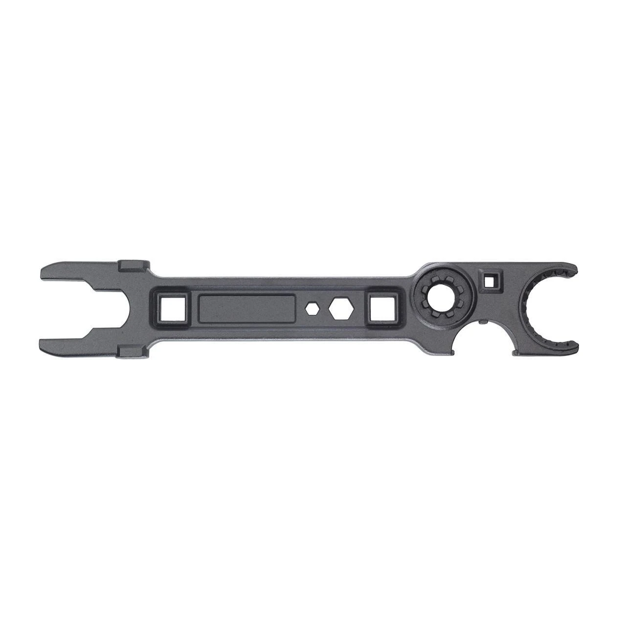 ABCsportZ .223 Gunsmithing Combo Wrench Multi-Tool, Forged Steel, shown flat with open-end design and adjustable components for firearm maintenance.