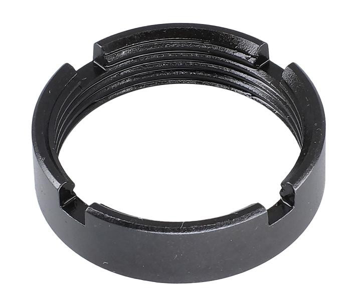 ABCSportZ USA MADE AR-15 Castle Nut for Car and M4 Mil-Spec Buffer Tubes, black metal firearm accessory.
