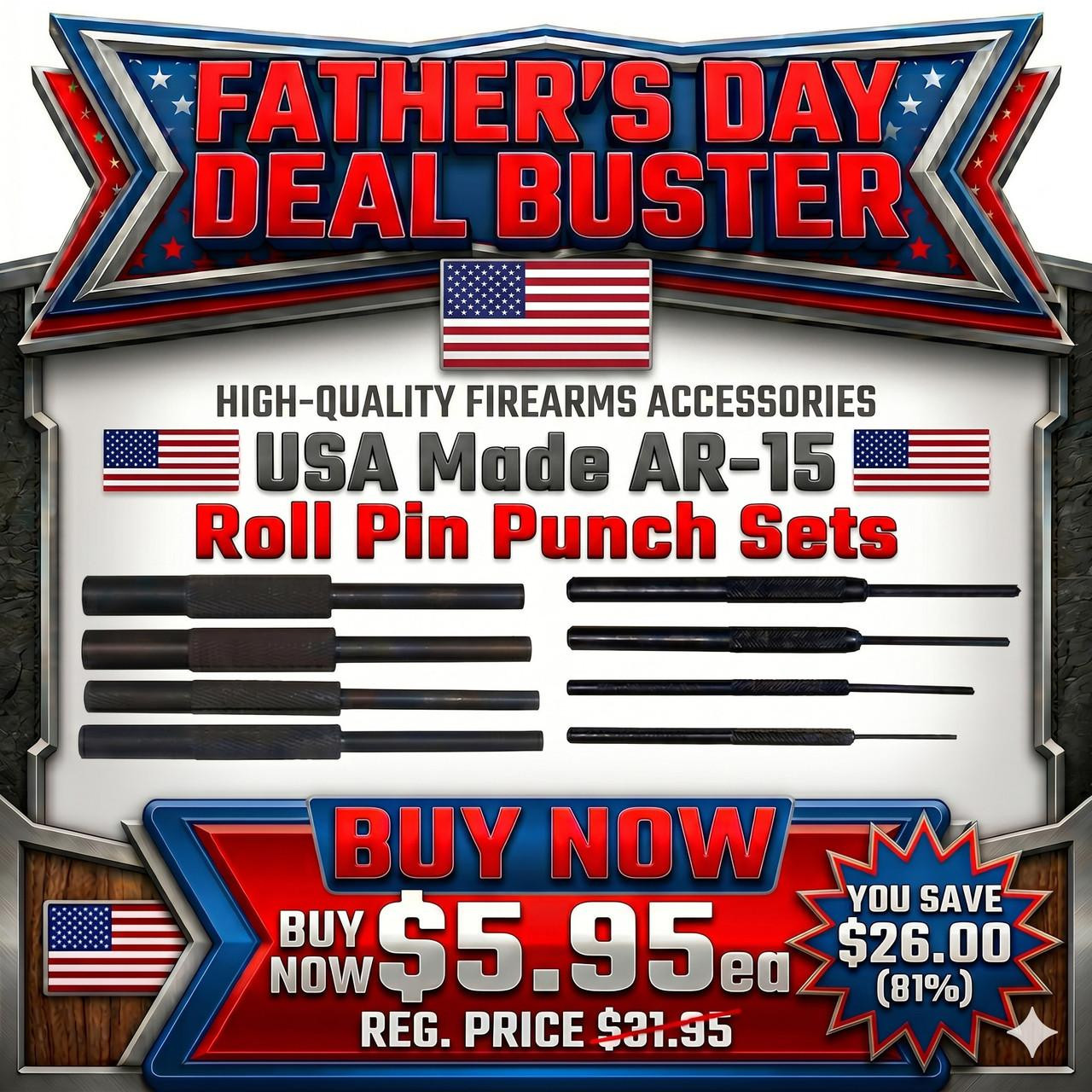 Guntec USA PUNCHSET- Guntec USA AR15 Rifle Roll Pin Punch Sets PUNCHSET-
