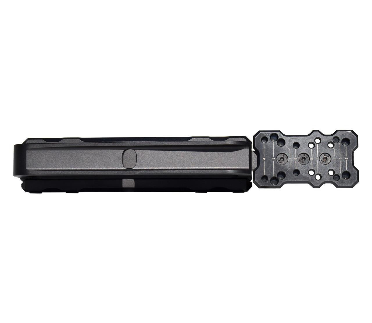 Presma MCHRD Carry Handle with High Strength Alloy Steel Plate, side view showing multiple mounting holes, compatible with various micro red dot sights.