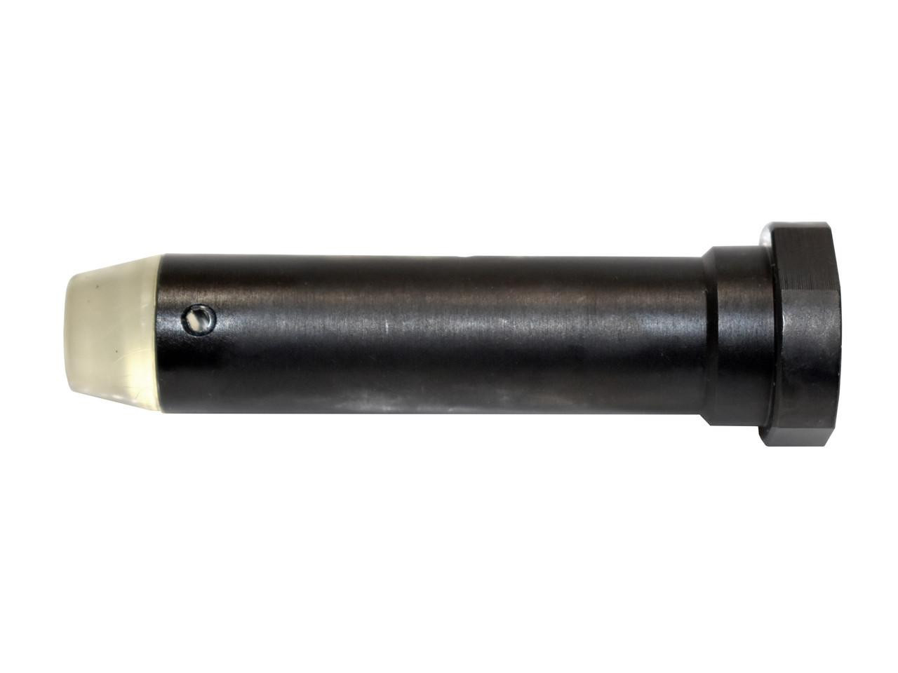 Presma ABCSportZ AR-15 Heavy Stock Buffer, Steel, 3.25 inches, 4.6 ounces, gray and black firearm component with rubber and metal parts.