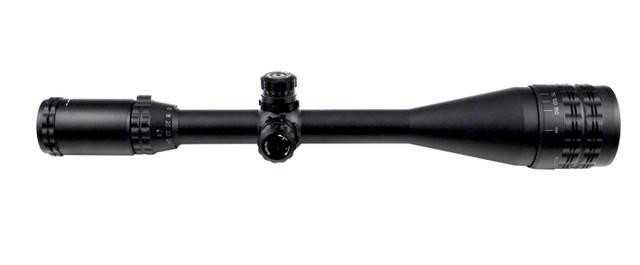 Kexuan 6-24X50AOL Rifle Scope With Front AO, RGB Mil-Dot Reticle, black optical scope with adjustable magnification and reticle for precise targeting
