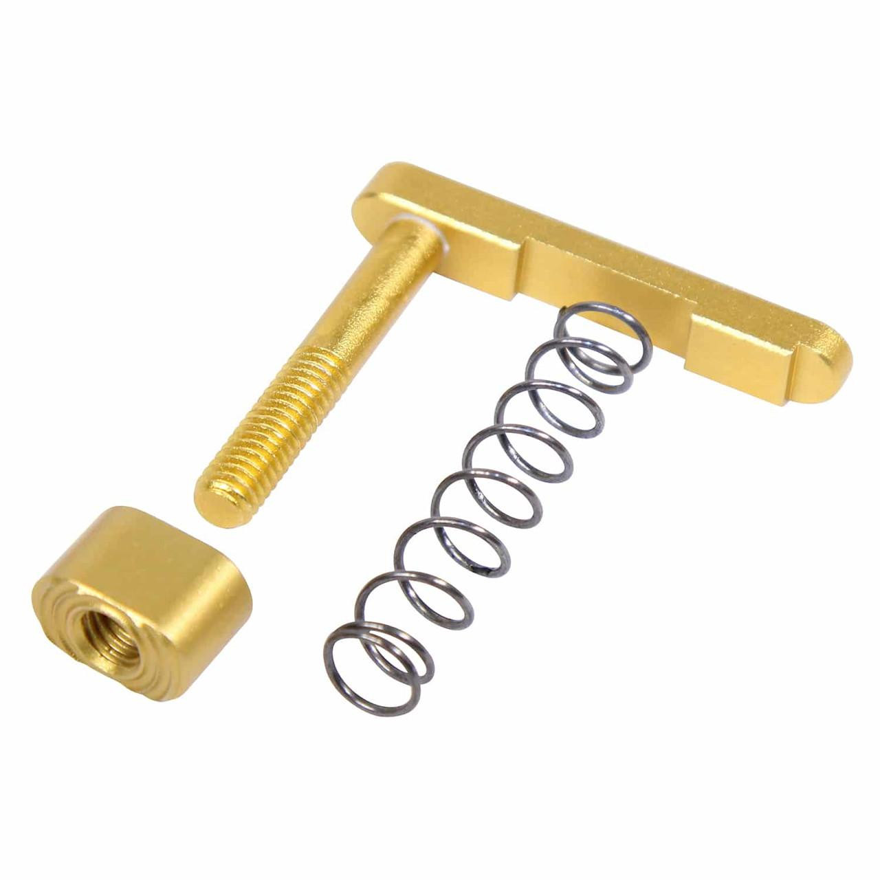  Guntec USA GT-MC-ASSEMBLY-GOLD Mag Catch Assembly With Extended Mag Button (Anodized Gold) 