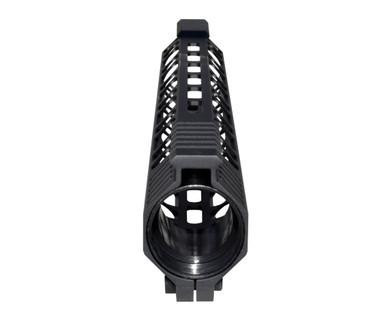 Presma 17" .308 DPMS LOW M-LOK Handguard with Integrated Hand Stop, black rifle handguard with vented design and built-in hand stop for firearms.