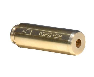 Presma 50 Beowulf Red Laser Bore Sight [BSRL50BEO], a cylindrical firearm bore sight with a gold metallic finish and laser emission window at one end.