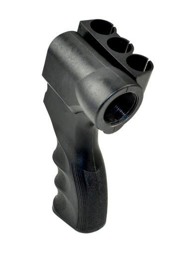 Presma Aftermarket Pistol Grip with 3 Shell Holder for Remington 870 Shotgun, black pistol grip with shell holder on top for easy access.