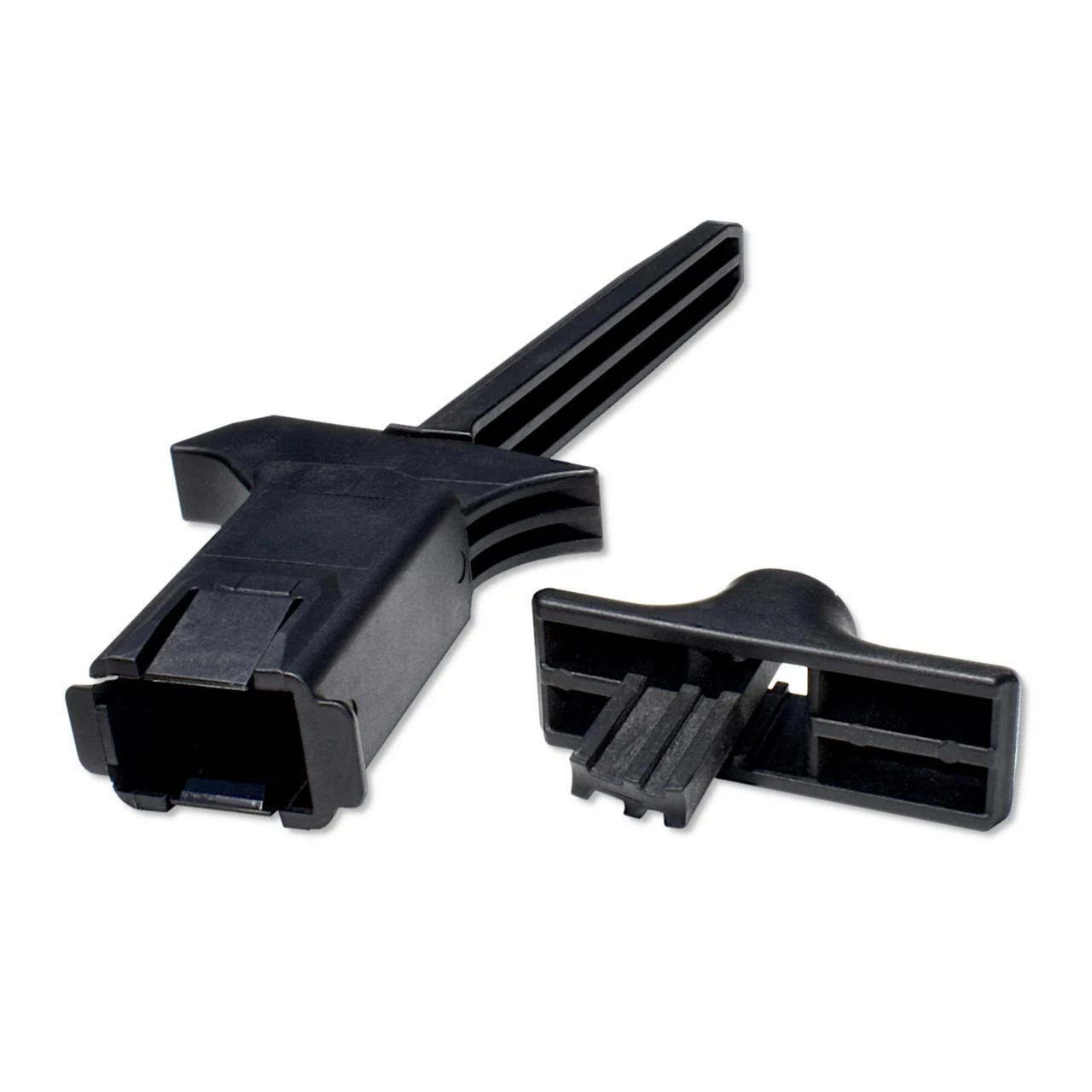 Presma Aftermarket Speed Loader for Glock Magazines inc 9mm 40 SW and more - Black, a black speed loader for Glock magazines with a compact design shown on a white background.