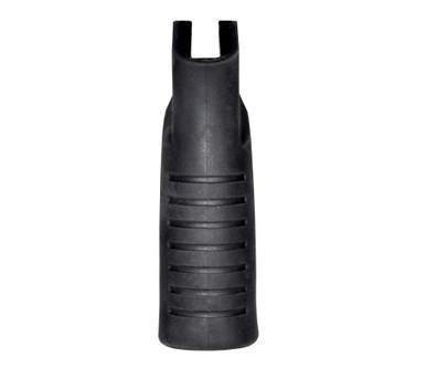 Presma AR Rubberized Pistol Grip - Black, close-up image showing the black rubberized pistol grip with ergonomic design and textured surface for better grip.