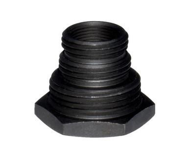 Presma Barrel Muzzle Thread Adapter Converter 1/2-28 RH to 3/4 NPT / 13/16x16 / 3/4x16, black metal threaded connector for firearm accessories.