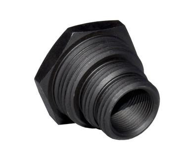 Presma Barrel Muzzle Thread Adapter Converter 1/2-36 RH to 3/4 NPT / 13/16x16 / 3/4x16, black metal threaded connector for firearm muzzle attachment.