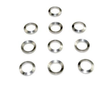 Presma Crush Washer 1/2x28 Steel - Stainless Steel - 10 pack, set of ten stainless steel crush washers with a circular shape and a central hole for fasteners.
