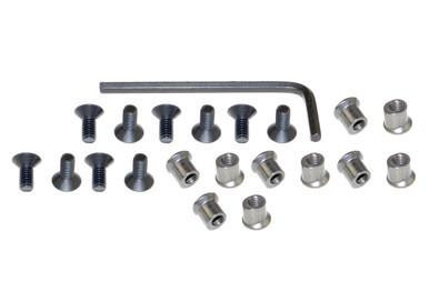 Presma Key-Mod Replacement Nut & Screw Set, 10 pcs, including screws, nuts, and a tool for assembly and repair.